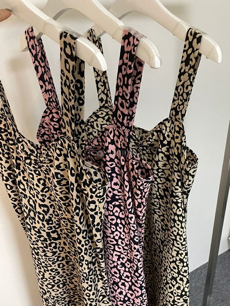 9NINE - Korean Children Fashion - #Kfashion4kids - Leopard String One-piece - 4