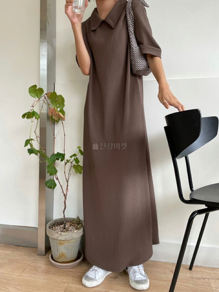 9NINE - Korean Children Fashion - #Kfashion4kids - Mute Pleats Collar One-piece - 4