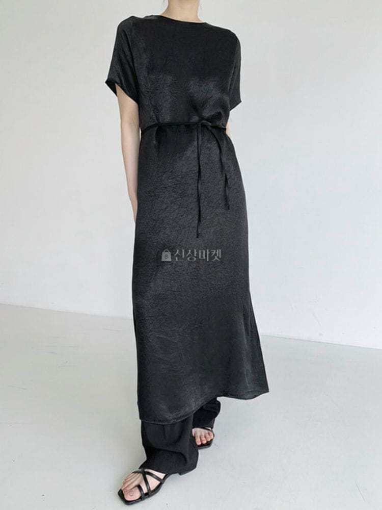 9NINE - Korean Children Fashion - #Kfashion4kids - Silk Long One-piece - 9