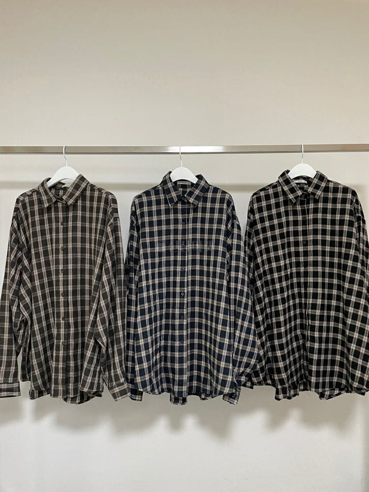 9NINE - Korean Children Fashion - #Kfashion4kids - Fleece Check Shirt - 3