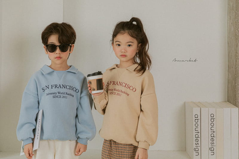 A-MARKET - Korean Children Fashion - #Kfashion4kids - Sanfran Collar Sweatshirt - 10