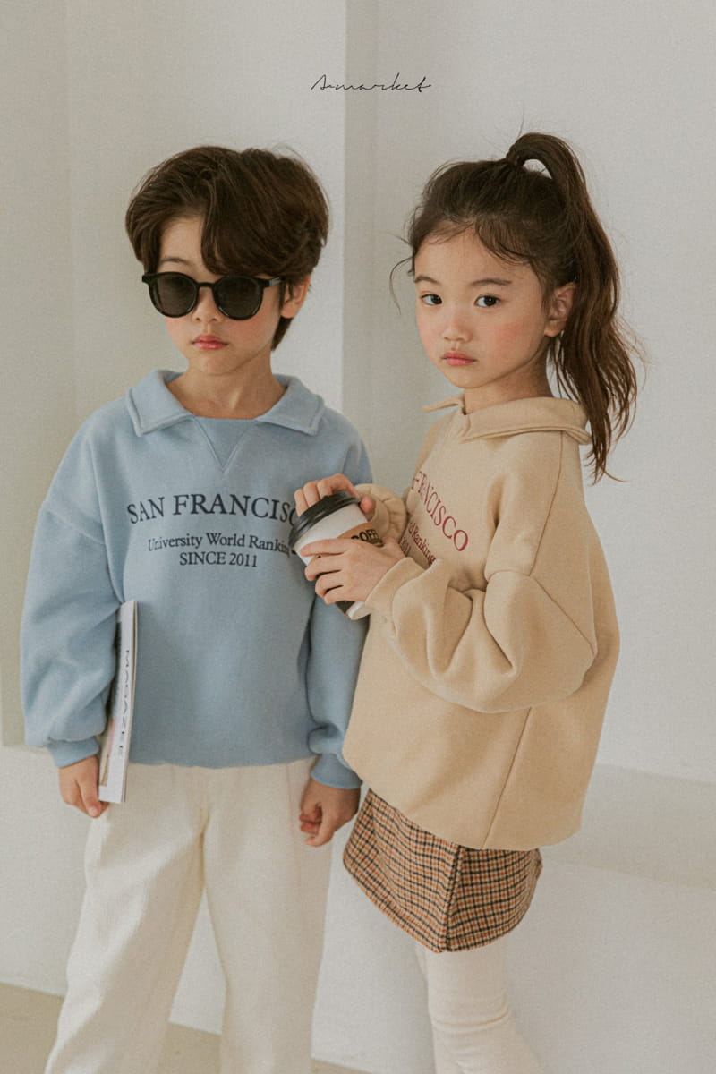A-MARKET - Korean Children Fashion - #Kfashion4kids - Sanfran Collar Sweatshirt - 11