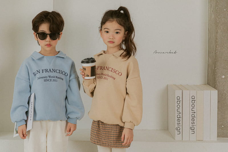 A-MARKET - Korean Children Fashion - #Kfashion4kids - Sanfran Collar Sweatshirt - 12
