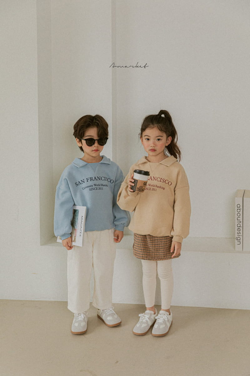 A-MARKET - Korean Children Fashion - #Kfashion4kids - Sanfran Collar Sweatshirt - 3
