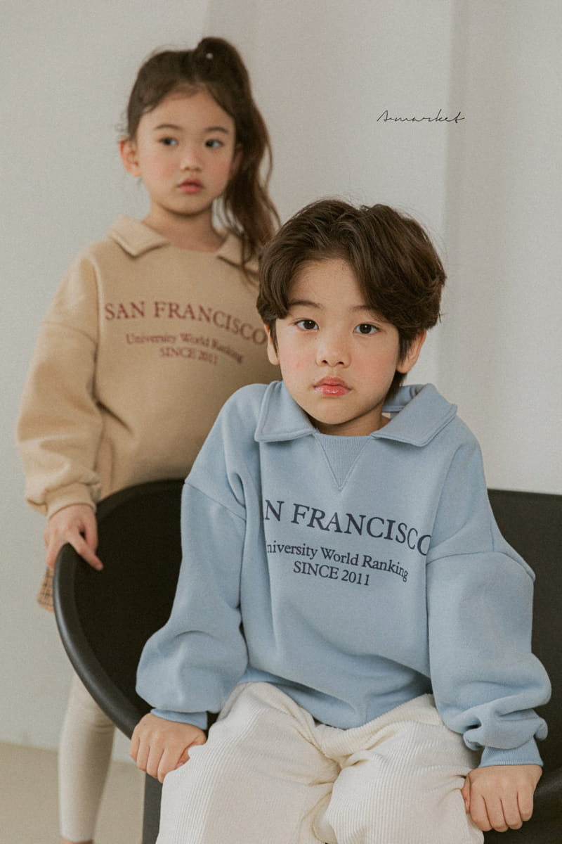 A-MARKET - Korean Children Fashion - #Kfashion4kids - Sanfran Collar Sweatshirt - 4