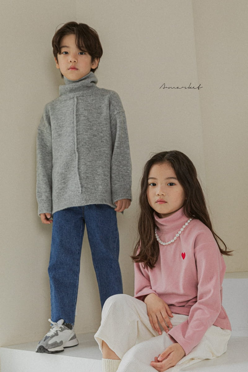 A-MARKET - Korean Children Fashion - #Kfashion4kids - Heart Turtleneck Tee - 2