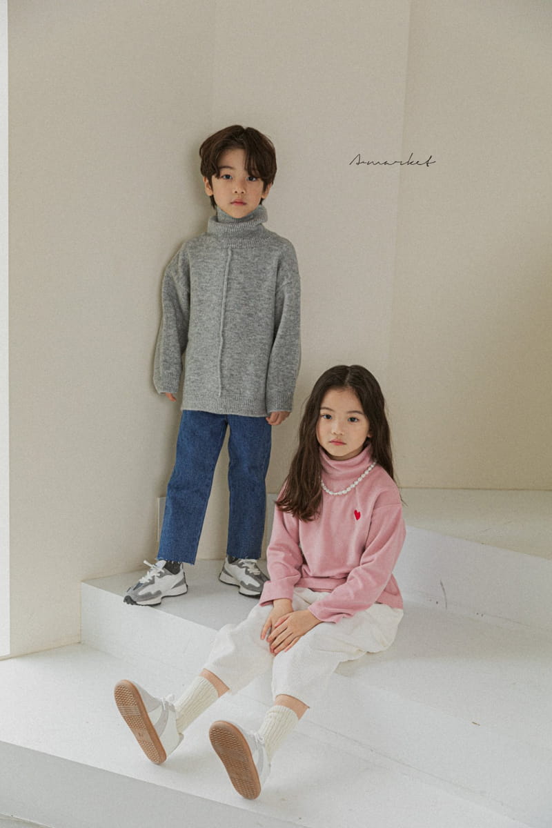 A-MARKET - Korean Children Fashion - #Kfashion4kids - Heart Turtleneck Tee - 4