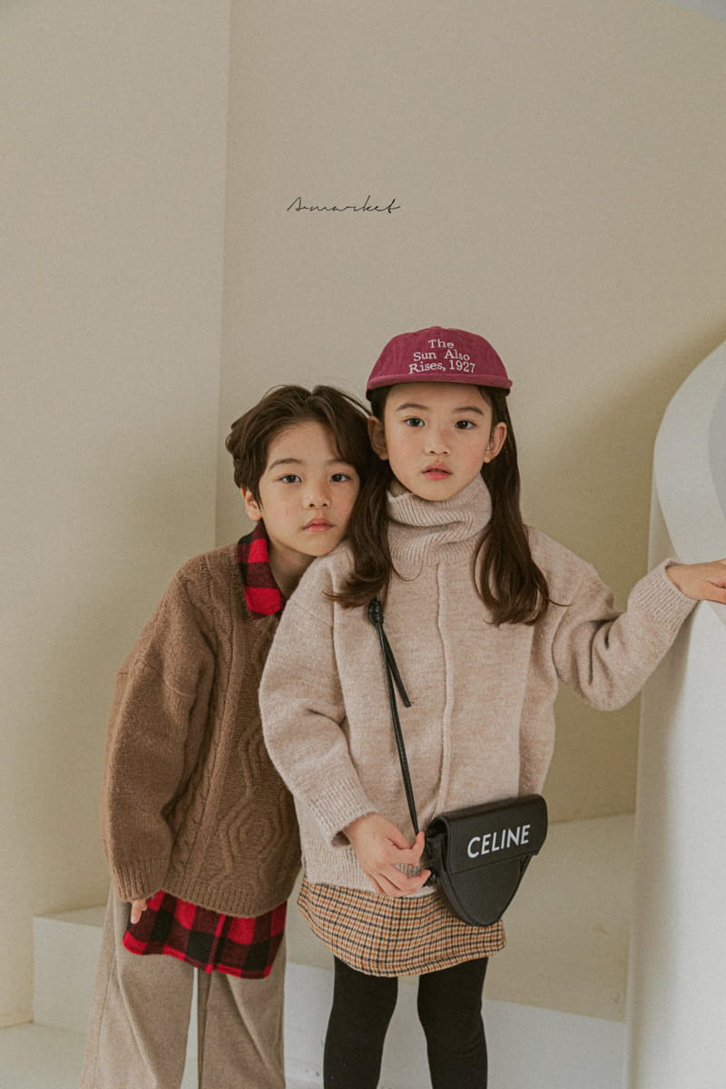 A-MARKET - Korean Children Fashion - #Kfashion4kids - Check Banding Skirt - 2