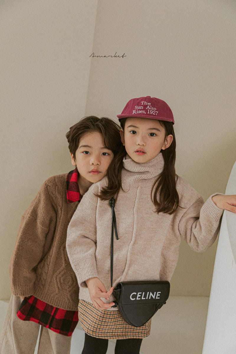 A-MARKET - Korean Children Fashion - #Kfashion4kids - Check Banding Skirt - 6