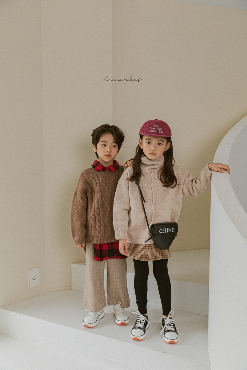 A-MARKET - Korean Children Fashion - #Kfashion4kids - Check Banding Skirt - 8