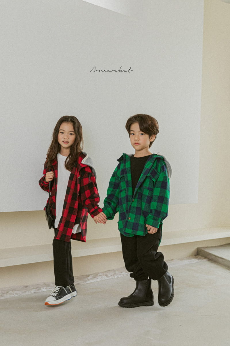 A-MARKET - Korean Children Fashion - #Kfashion4kids - Check Hoody Shirt - 12