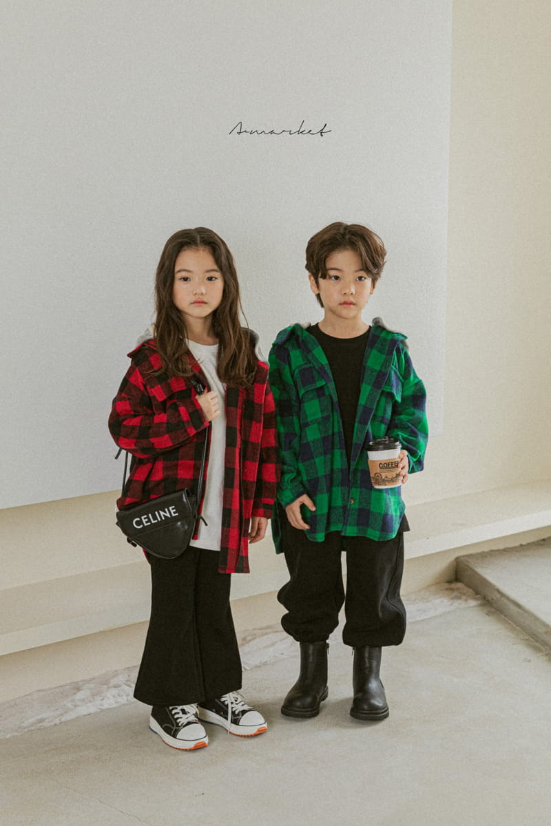 A-MARKET - Korean Children Fashion - #Kfashion4kids - Check Hoody Shirt - 6