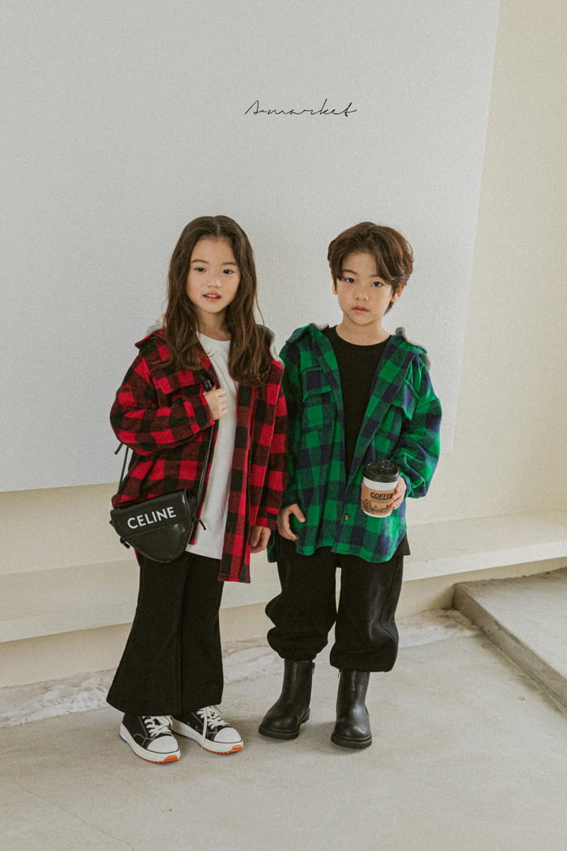 A-MARKET - Korean Children Fashion - #Kfashion4kids - Check Hoody Shirt - 9