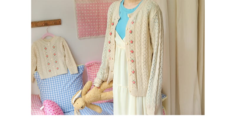 AMBER - Korean Children Fashion - #Kfashion4kids - Mom Fleur Cardigan