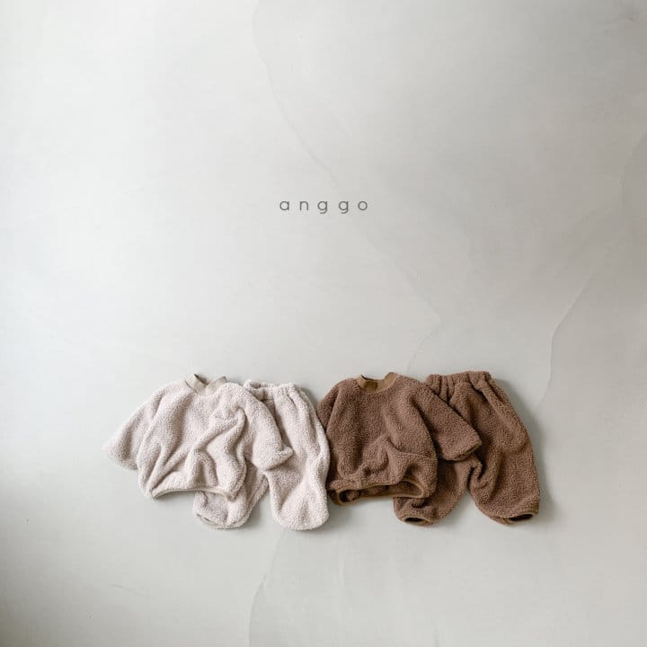 ANGGO - Korean Children Fashion - #Kfashion4kids - Crumble Top Bottom Set - 12