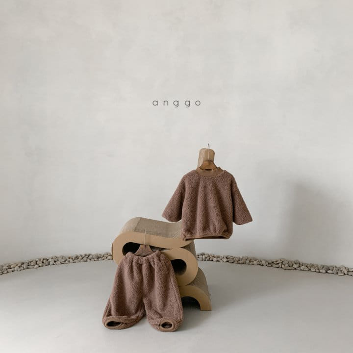 ANGGO - Korean Children Fashion - #Kfashion4kids - Crumble Top Bottom Set - 2