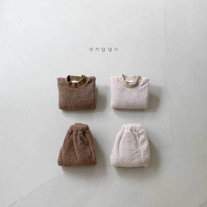 ANGGO - Korean Children Fashion - #Kfashion4kids - Crumble Top Bottom Set - 3
