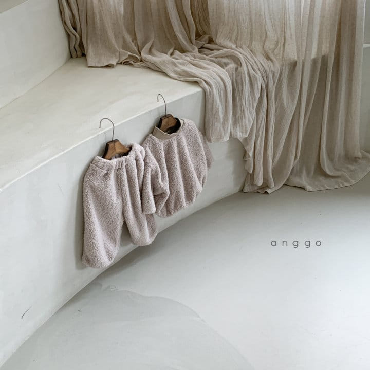 ANGGO - Korean Children Fashion - #Kfashion4kids - Crumble Top Bottom Set - 4