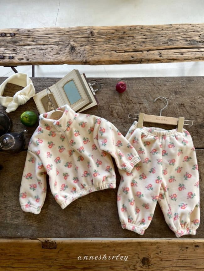 ANNE SHIRLEY - Korean Children Fashion - #Kfashion4kids - Floral Top Bottom Set - 2