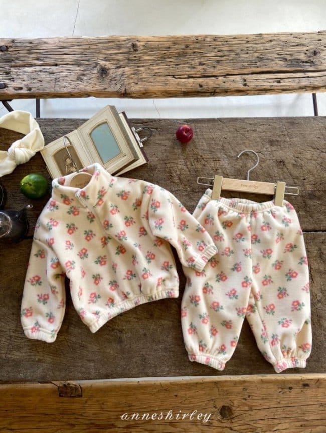 ANNE SHIRLEY - Korean Children Fashion - #Kfashion4kids - Floral Top Bottom Set - 3