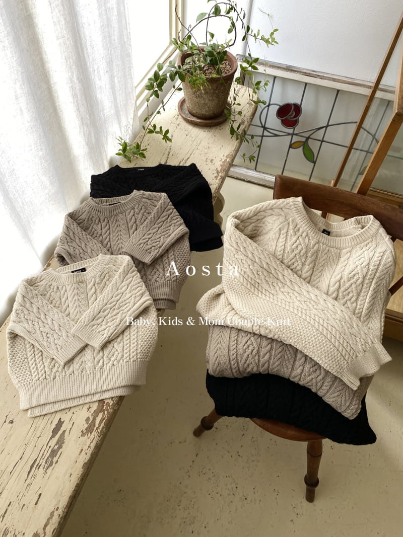 AOSTA - Korean Children Fashion - #Kfashion4kids - Mom Twisted Knit - 3