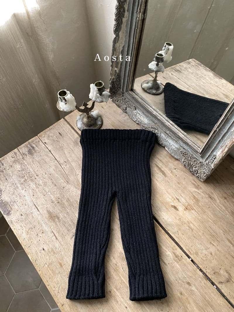 AOSTA - Korean Children Fashion - #Kfashion4kids - Rib Knit Pants - 2