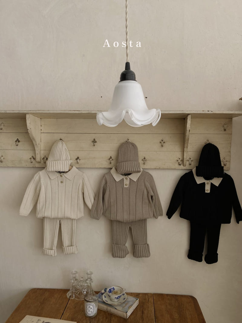 AOSTA - Korean Children Fashion - #Kfashion4kids - Rib Knit Pants - 4