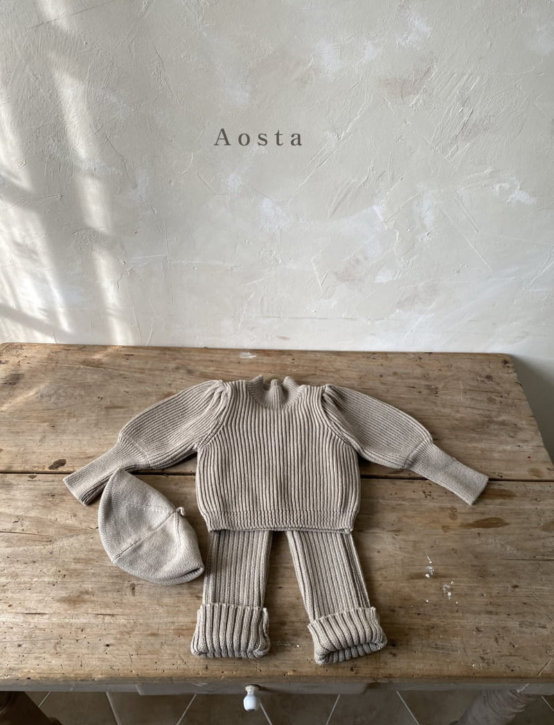 AOSTA - Korean Children Fashion - #Kfashion4kids - Rib Knit Pants - 8