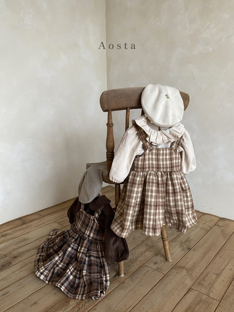AOSTA - Korean Children Fashion - #Kfashion4kids - Bagel Dungarees One-piece - 6