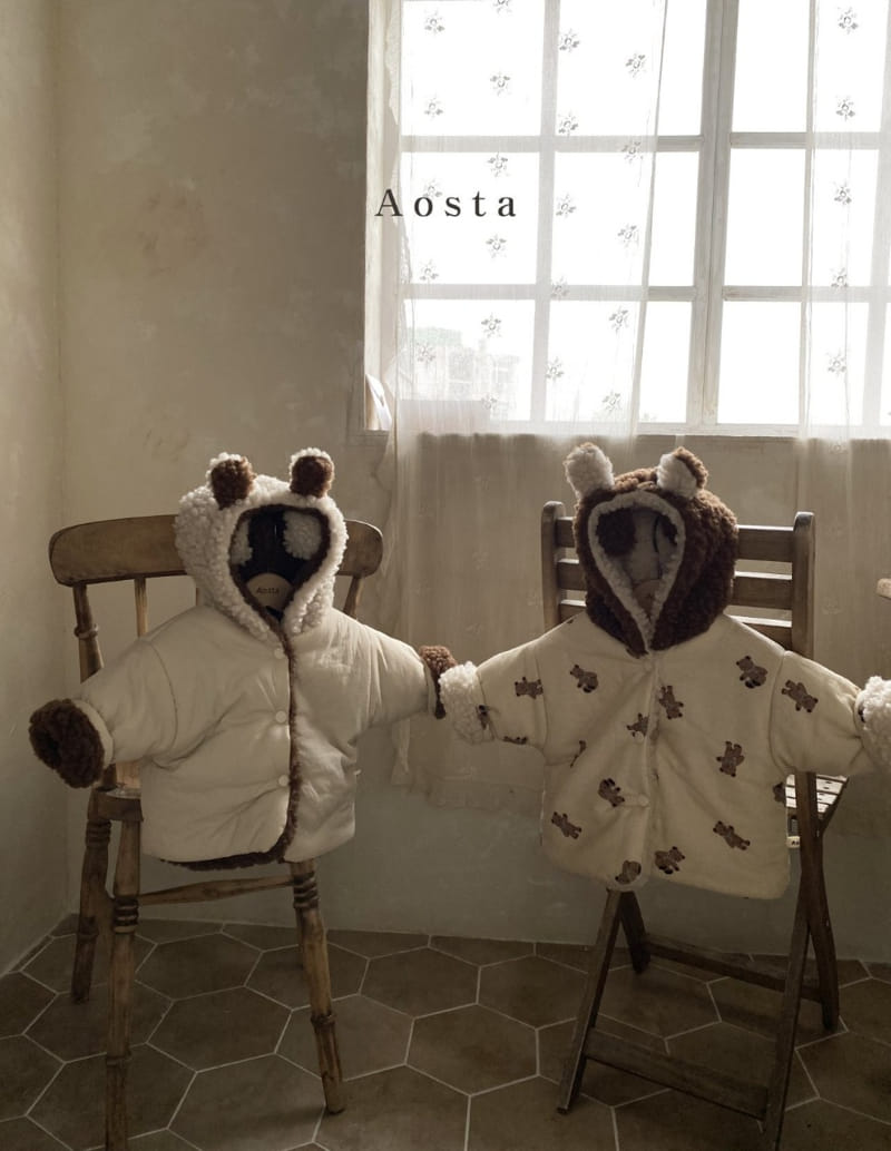 AOSTA - Korean Children Fashion - #Kfashion4kids - Reversible Bear Jacket - 2
