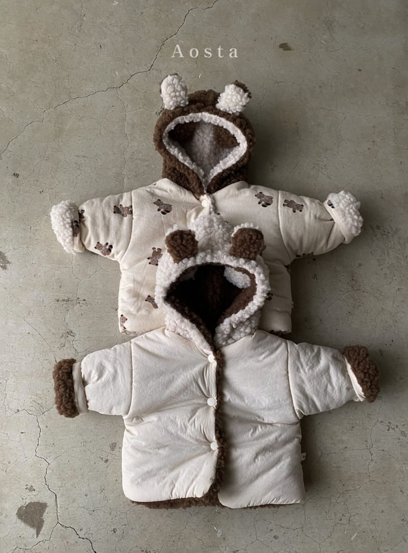 AOSTA - Korean Children Fashion - #Kfashion4kids - Reversible Bear Jacket - 3