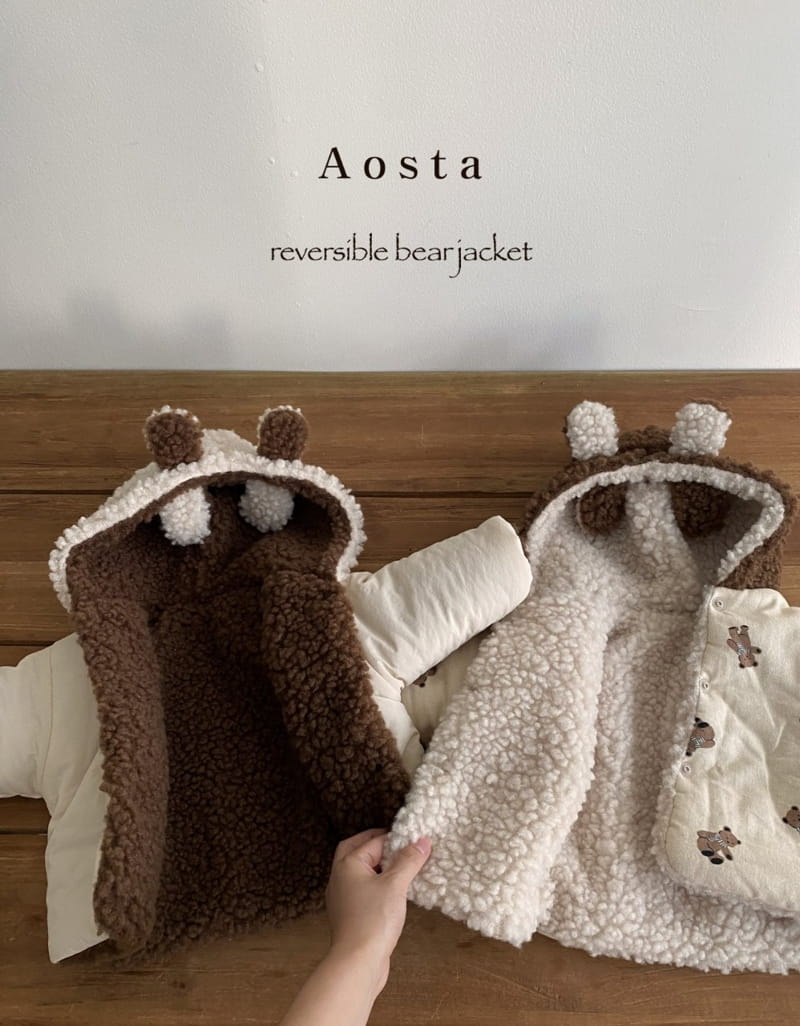 AOSTA - Korean Children Fashion - #Kfashion4kids - Reversible Bear Jacket - 6