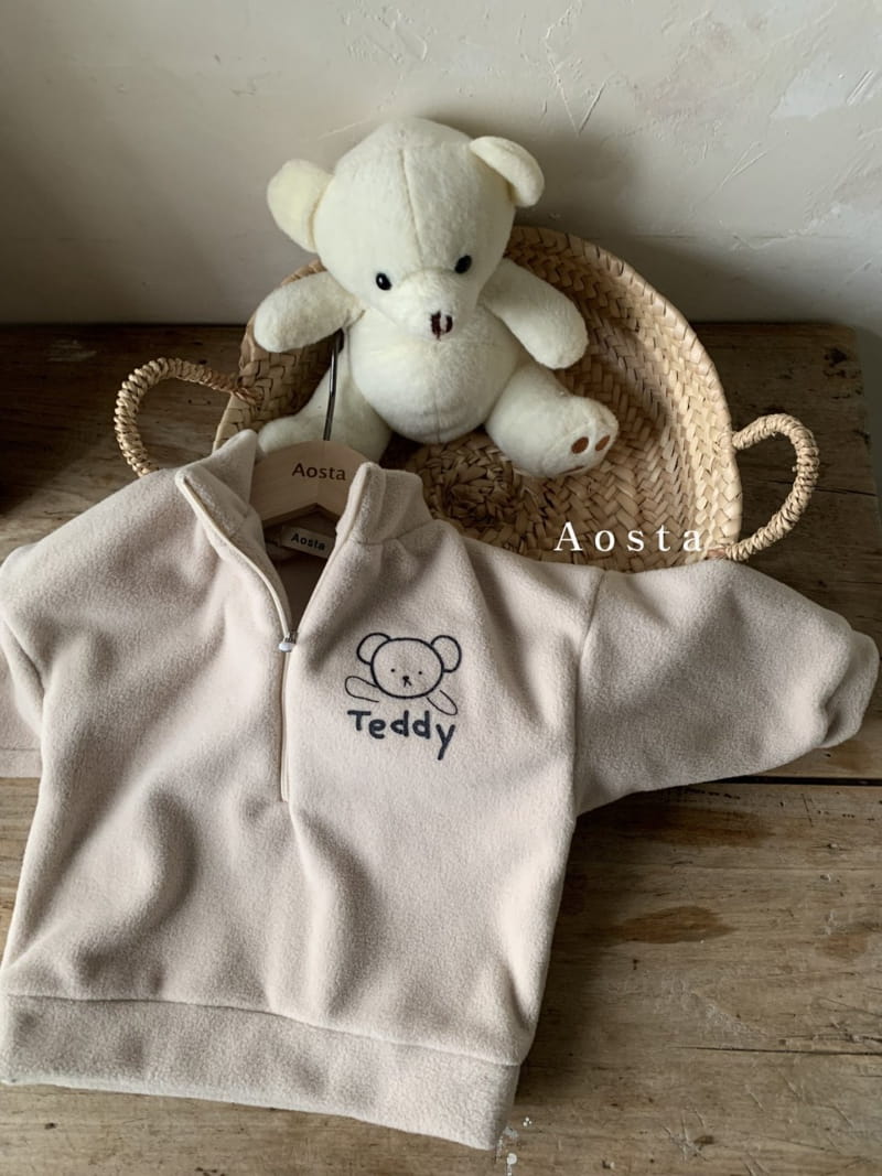 AOSTA - Korean Children Fashion - #Kfashion4kids - Teddy Anorak Top Bottom Set - 4