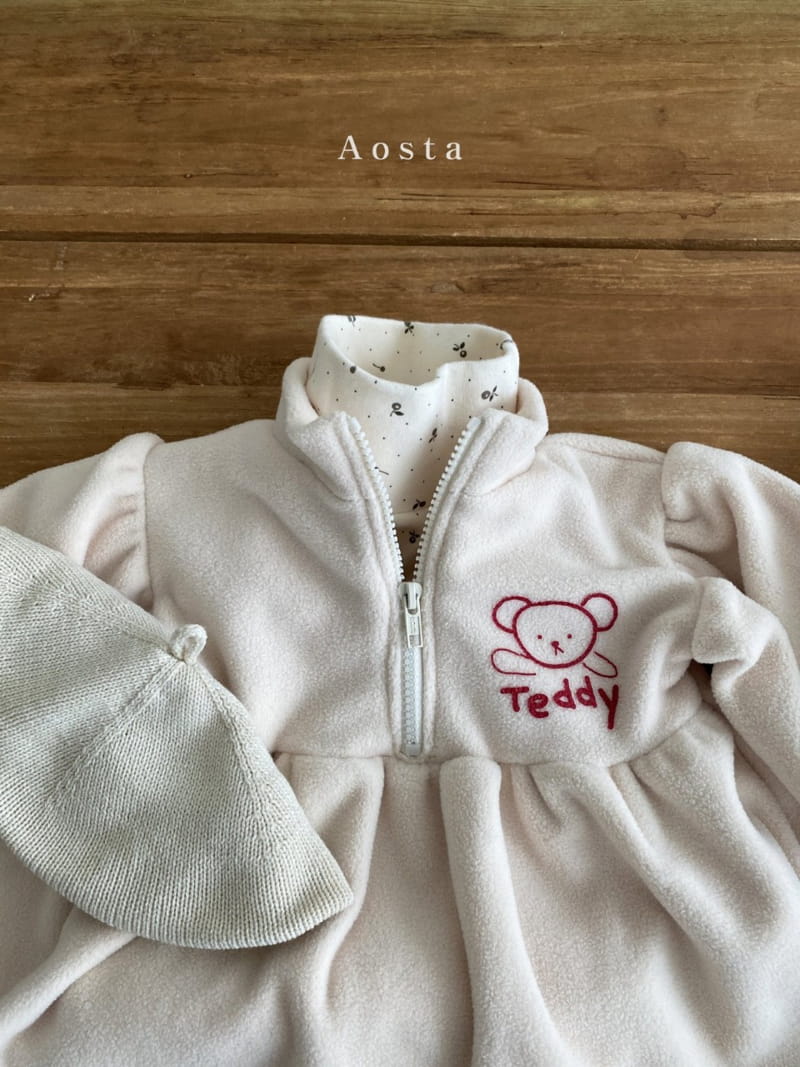 AOSTA - Korean Children Fashion - #Kfashion4kids - Teddy Anorak One-piece - 12