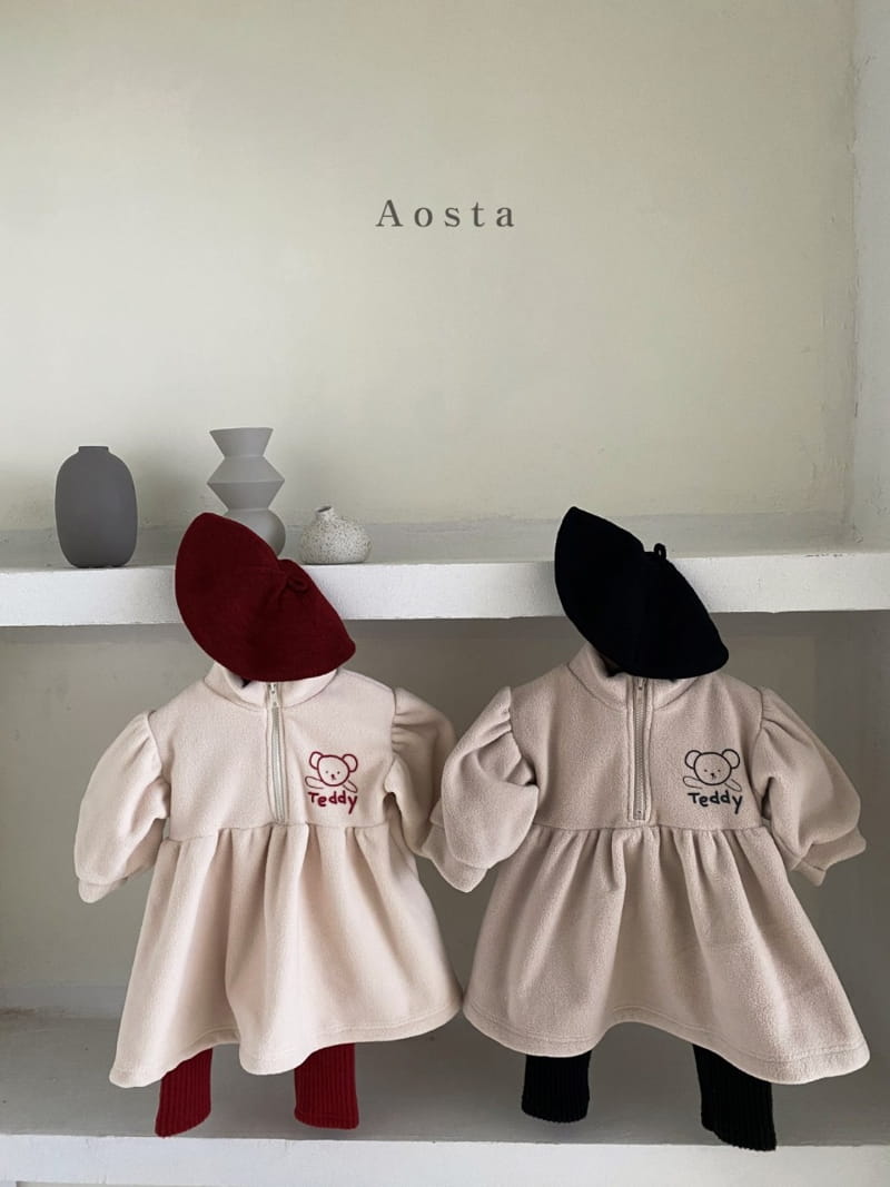 AOSTA - Korean Children Fashion - #Kfashion4kids - Teddy Anorak One-piece - 3