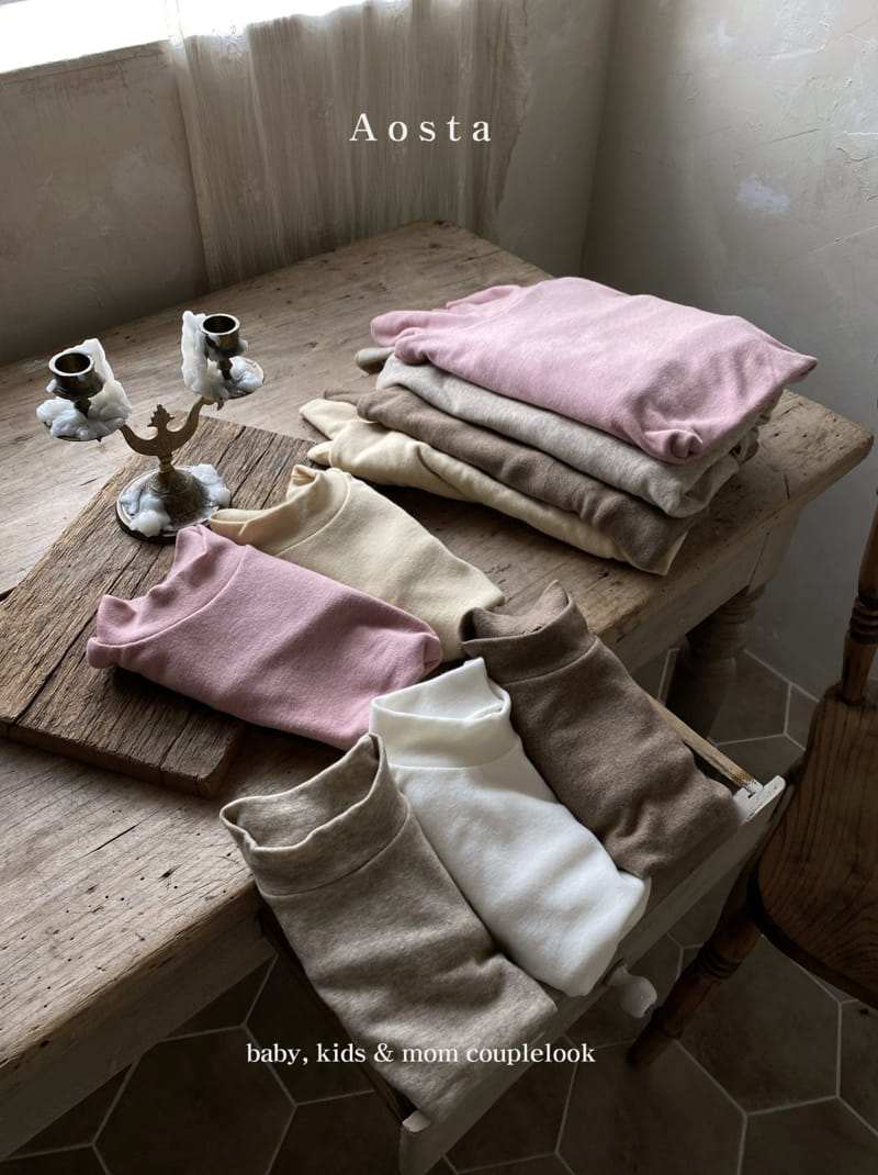 AOSTA - Korean Children Fashion - #Kfashion4kids - Mom Wool Turtleneck Tee - 3