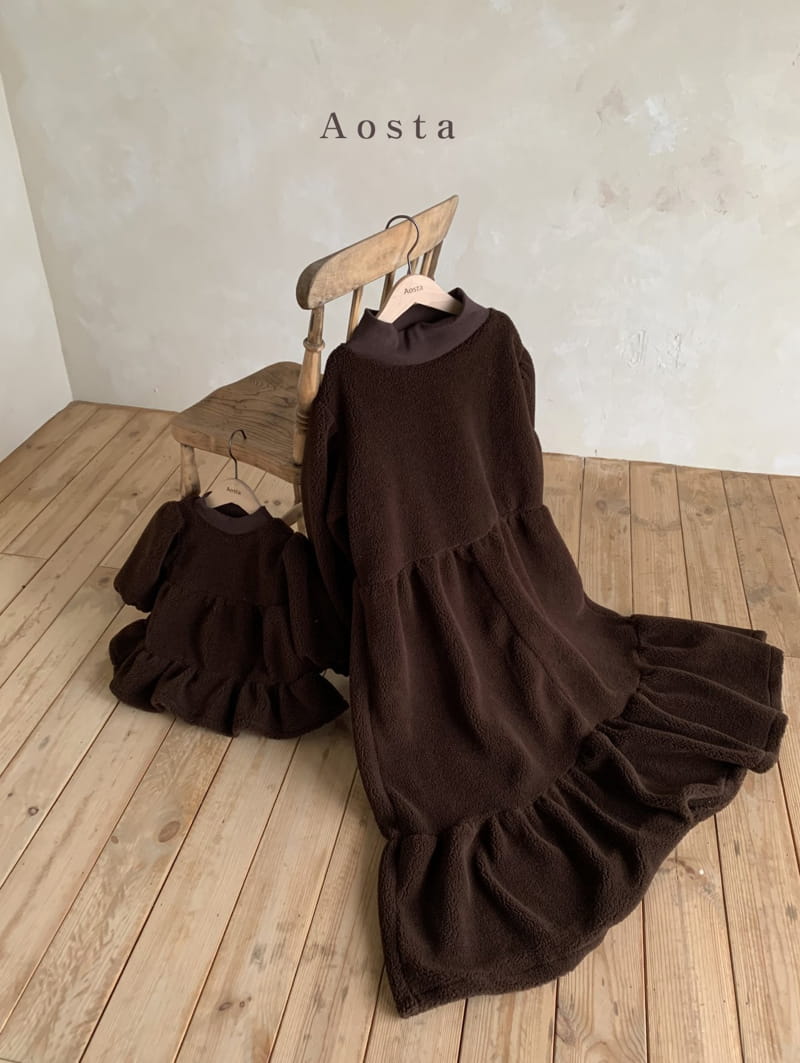 AOSTA - Korean Children Fashion - #Kfashion4kids - Chocolat One-piece - 3