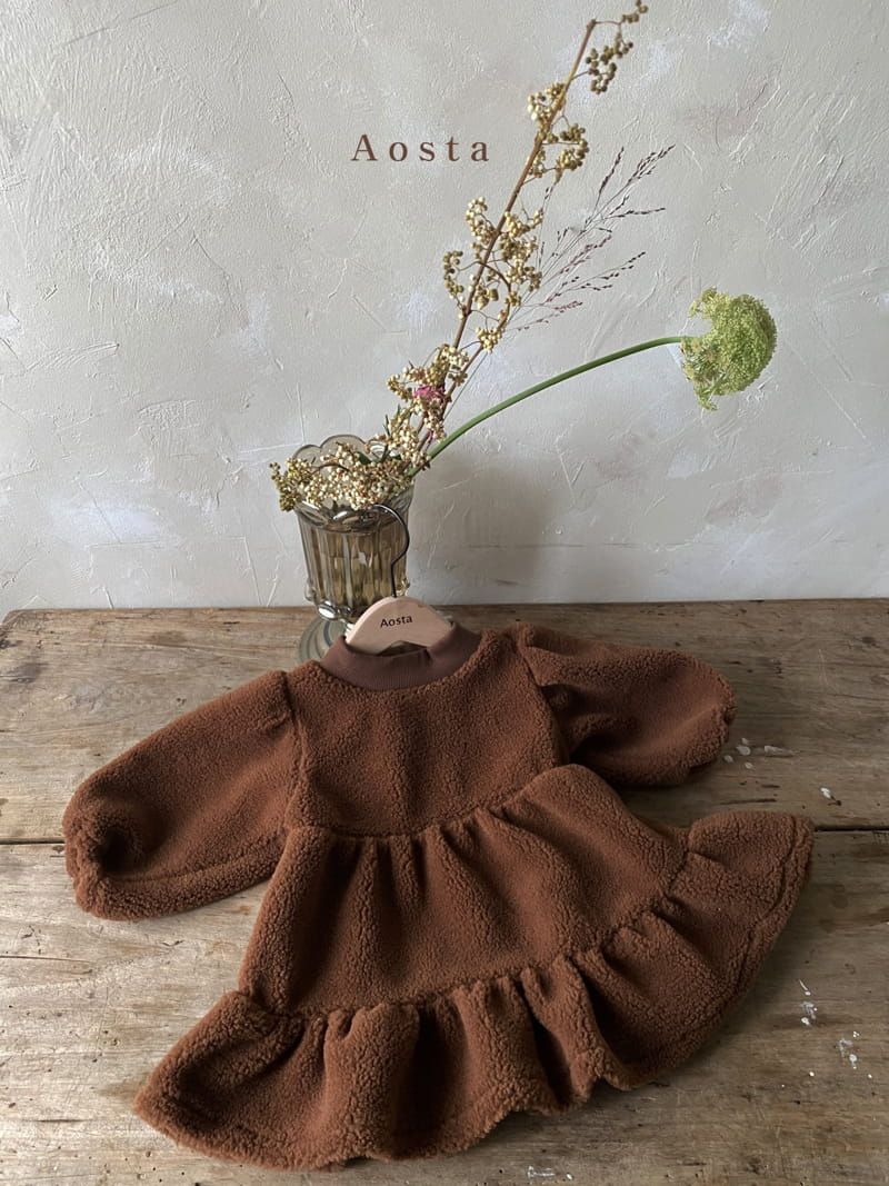 AOSTA - Korean Children Fashion - #Kfashion4kids - Chocolat One-piece - 4