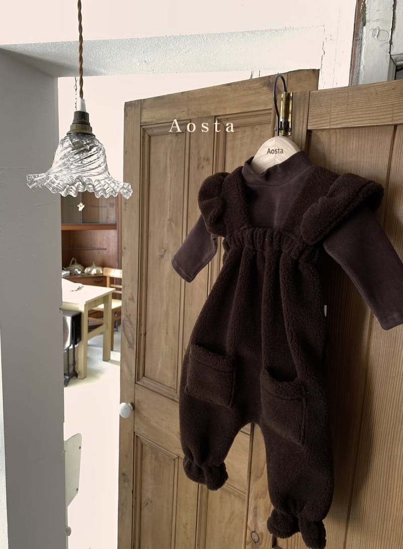 AOSTA - Korean Children Fashion - #Kfashion4kids - Chocolat Overalls - 3