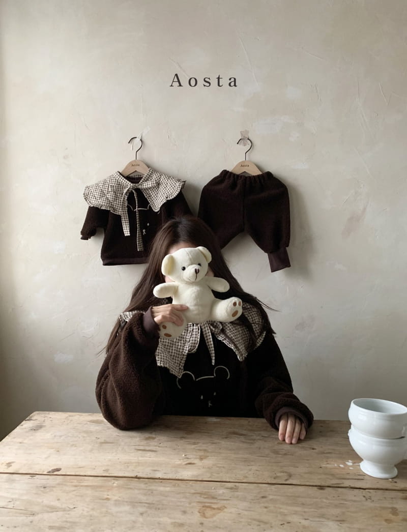 AOSTA - Korean Children Fashion - #Kfashion4kids - Mom Chocolat Bear Sweatshirt