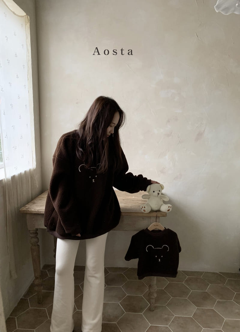 AOSTA - Korean Children Fashion - #Kfashion4kids - Mom Chocolat Bear Sweatshirt - 4