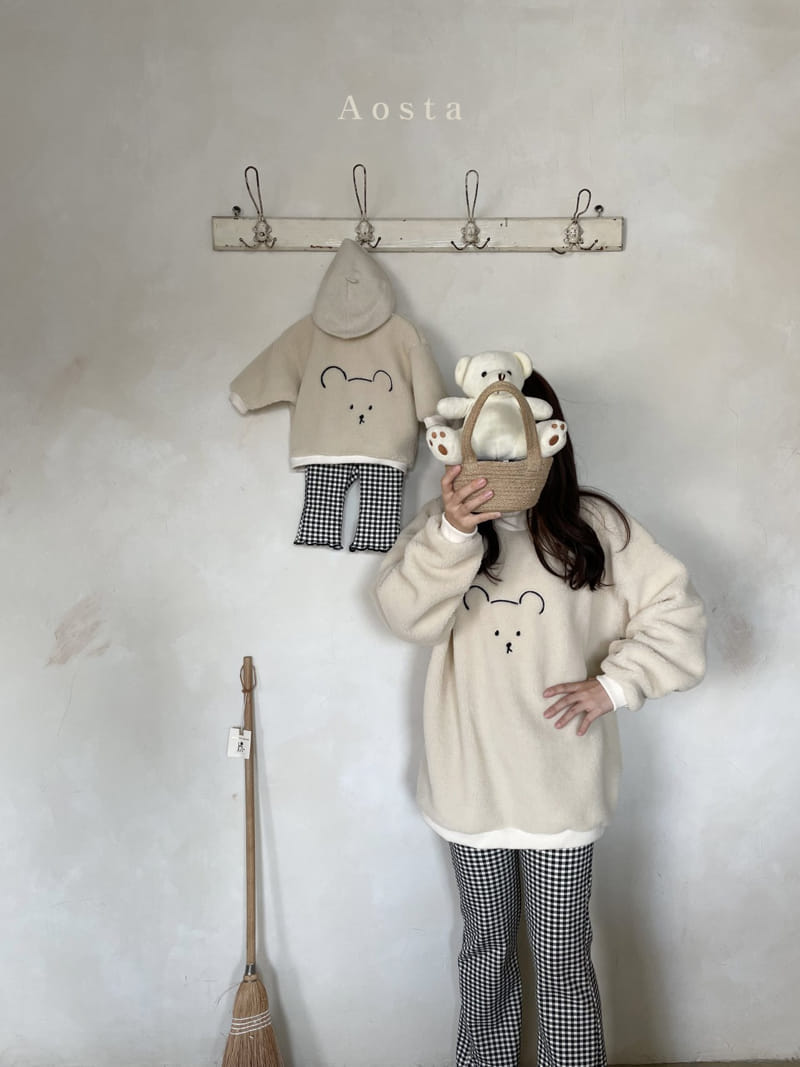 AOSTA - Korean Children Fashion - #Kfashion4kids - Mom Chocolat Bear Sweatshirt - 6