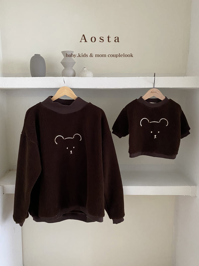 AOSTA - Korean Children Fashion - #Kfashion4kids - Mom Chocolat Bear Sweatshirt - 7
