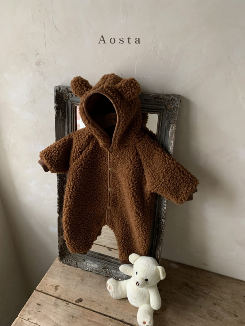 AOSTA - Korean Children Fashion - #Kfashion4kids - Lamb Lamb Outer Bear Bodysuit - 2