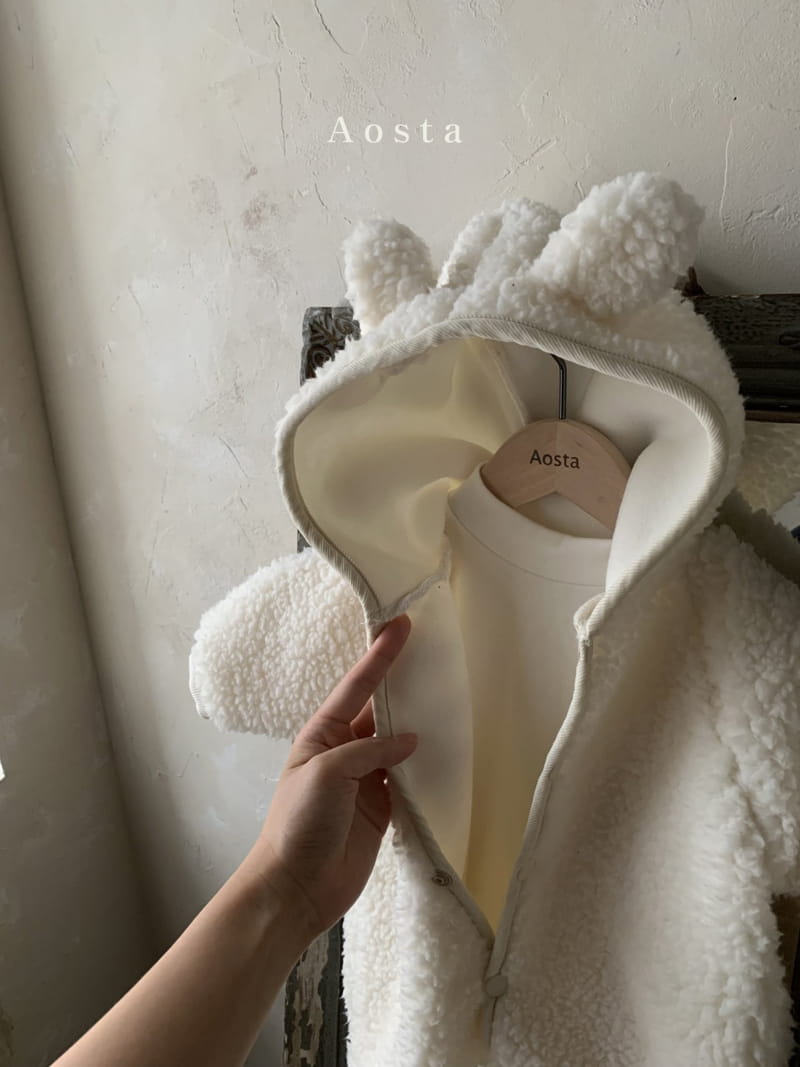 AOSTA - Korean Children Fashion - #Kfashion4kids - Lamb Lamb Outer Bear Bodysuit - 8