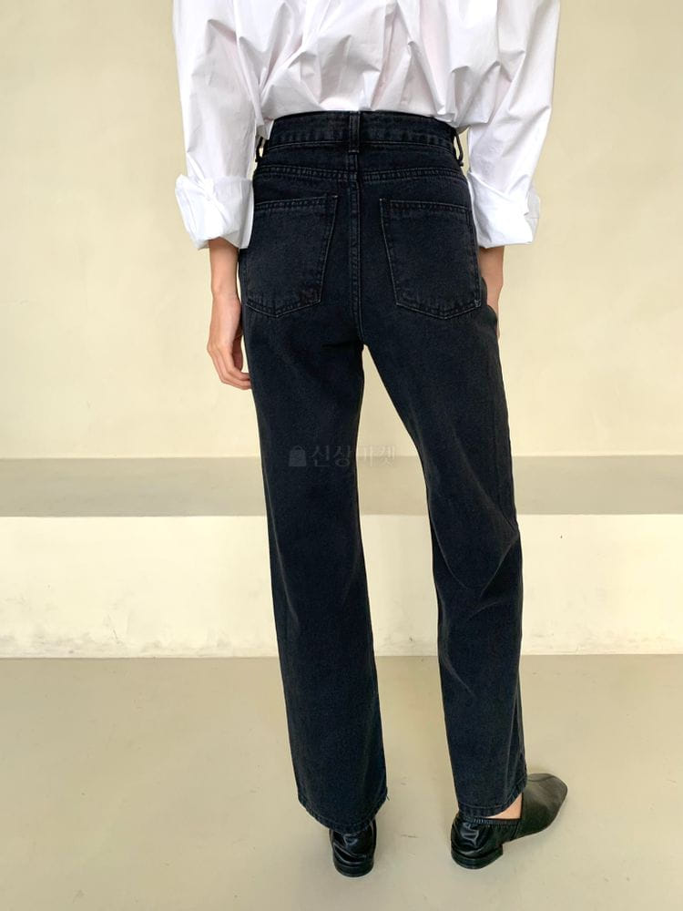 AROUND110 - Korean Children Fashion - #Kfashion4kids - Premium Black Jeans - 2