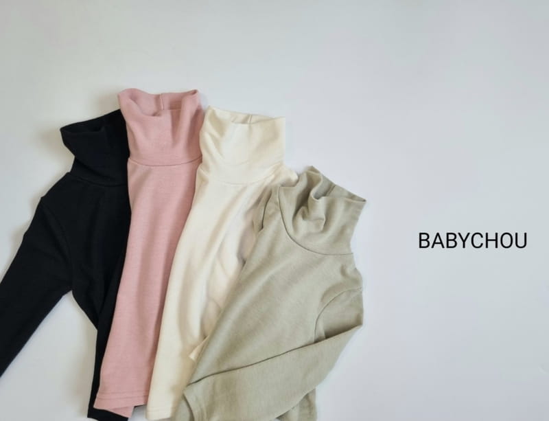 BABYCHOU - Korean Children Fashion - #Kfashion4kids - Milky Turtleneck Tee