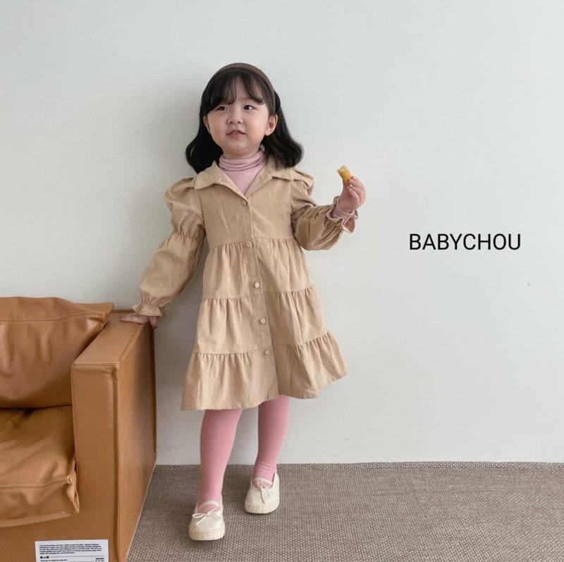BABYCHOU - Korean Children Fashion - #Kfashion4kids - Collar Cancan One-piece - 2