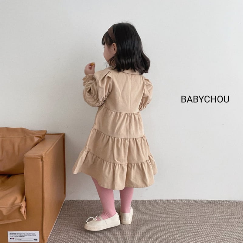 BABYCHOU - Korean Children Fashion - #Kfashion4kids - Collar Cancan One-piece - 4