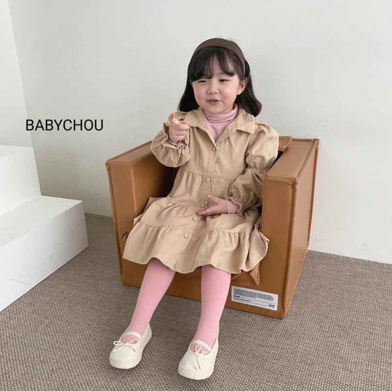 BABYCHOU - Korean Children Fashion - #Kfashion4kids - Collar Cancan One-piece - 6